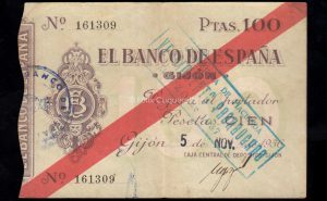 Banco de Gijón 1936, 100 pesetas, MBC