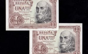 Pareja correlativa 1 Peseta 1953, serie D, S/C-