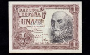 1 Peseta 1953, serie V, S/C-