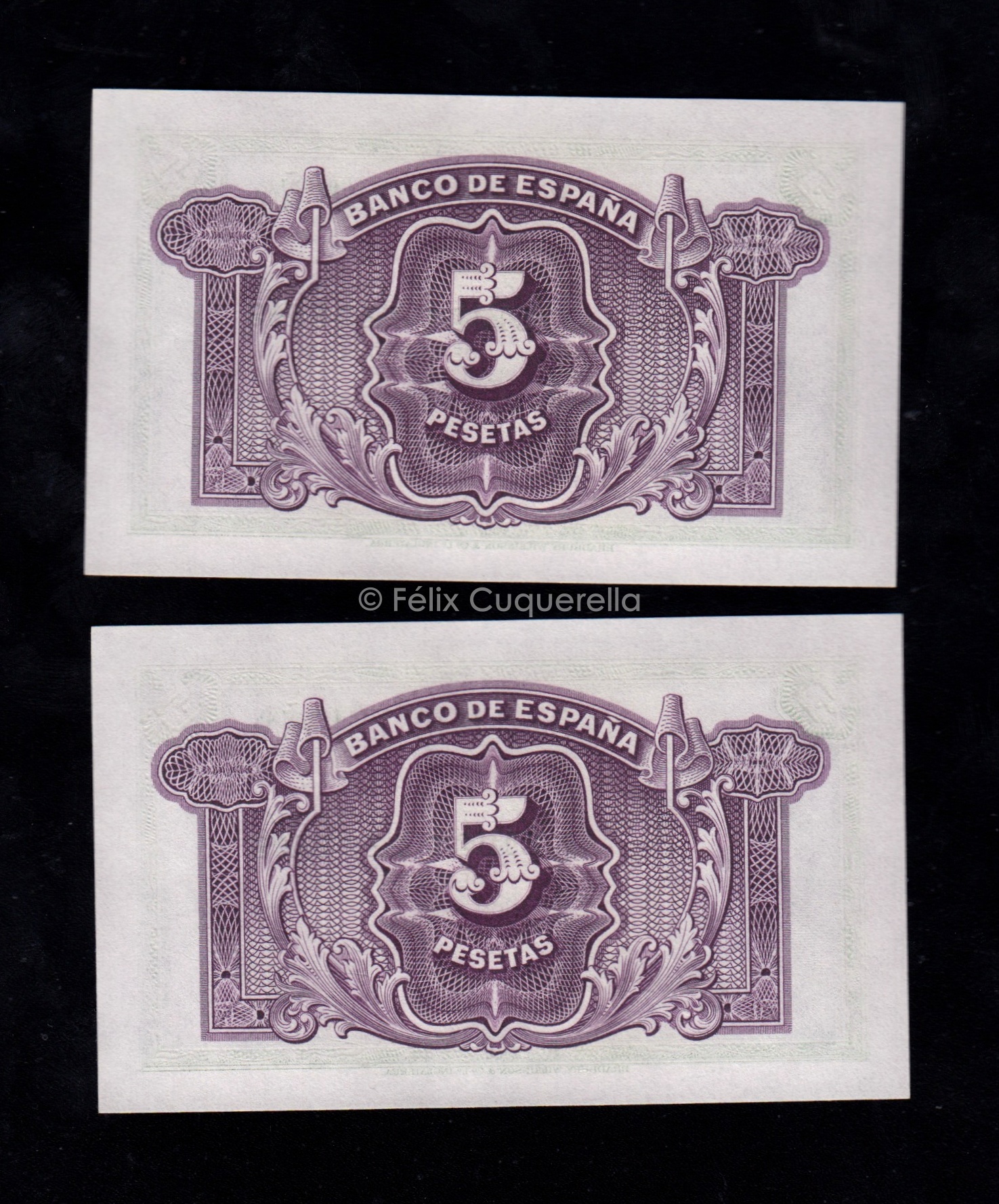 Pareja correlativa 5 Pesetas 1935, serie A, S/C- Pareja correlativa 5 Pesetas 1935, serie A, S/C-
