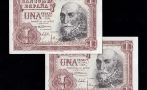 Pareja correlativa 1 Peseta 1953, serie Z, S/C-