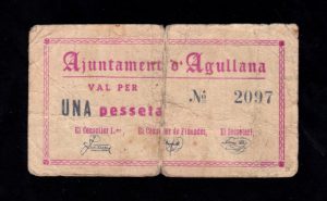 Agullana (Gerona), 1 peseta , B/C