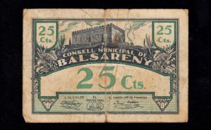Balsareny (Barcelona), 25 céntimos 1937, B/C