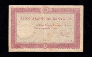 Banyoles (Gerona), 50 céntimos 1937 , EBC-