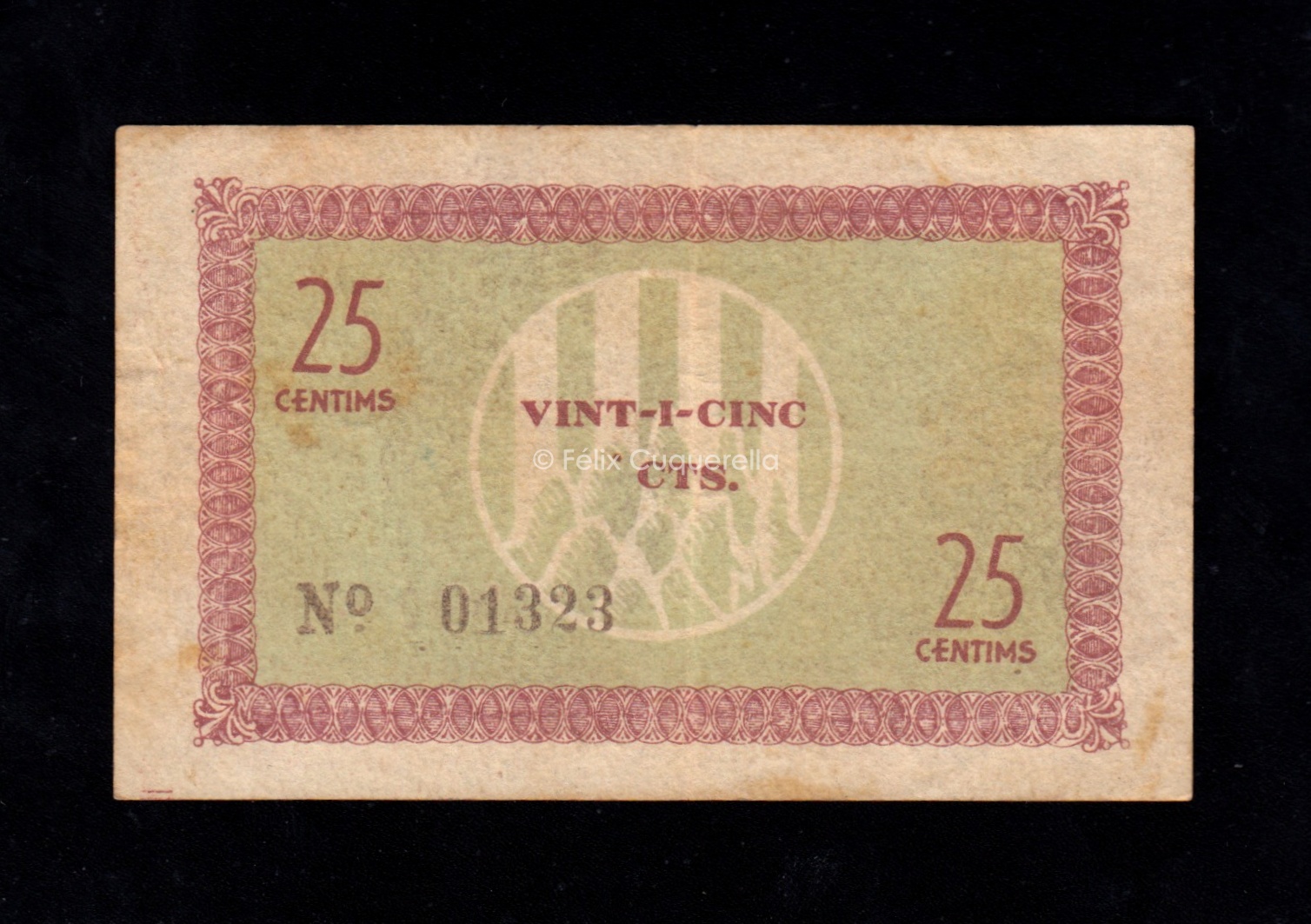 Codines del Vallés (Barcelona), 25 céntimos 1937, MBC Codines del Vallés (Barcelona), 25 céntimos 1937, MBC