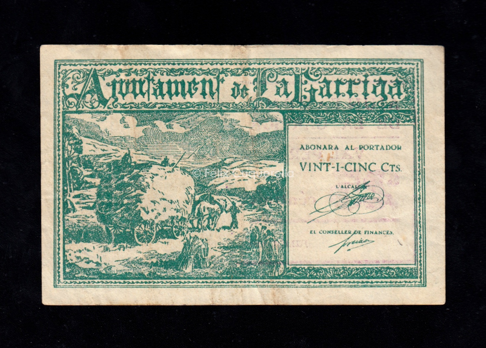 La Garriga (Barcelona), 25 céntimos 1937, MBC- La Garriga (Barcelona), 25 céntimos 1937, MBC-