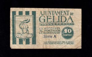 Gelida (Barcelona), 10 céntimos 1937, B/C+