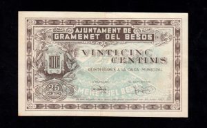 Gramenet del Besos (Barcelona), 25 céntimos 1937, MBC