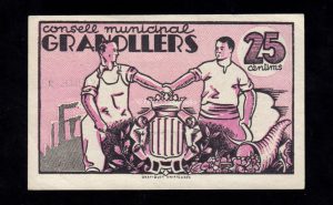 Granollers (Barcelona), 25 céntimos 1937, S/C-