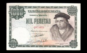 1000 pesetas 1946, sin serie, EBC-, con todo su apresto, maltratado anverso