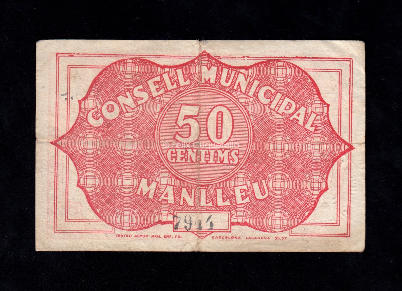 Manlleu (Barcelona), 50 céntimos 1937, MBC Manlleu (Barcelona), 50 céntimos 1937, MBC