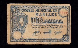 Manlleu (Barcelona), 1 peseta 1937, B/C-