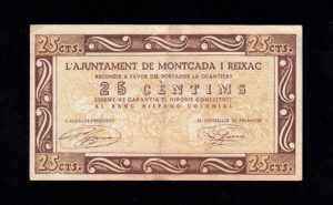 Montcada i Reixac (Barcelona), 25 céntimos 1937, EBC-