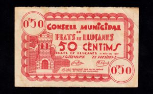 Prats de Lluçanes (Barcelona), 50 céntimos 1937, MBC