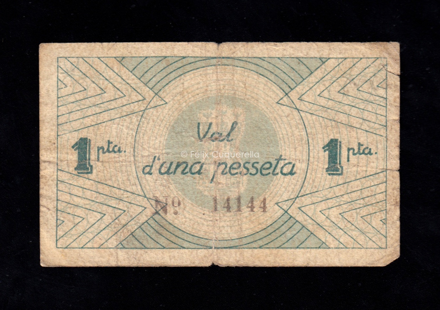 La Rapita del Alfacs (Tarragona), 1 peseta 1937, B/C- La Rapita del Alfacs (Tarragona), 1 peseta 1937, B/C-