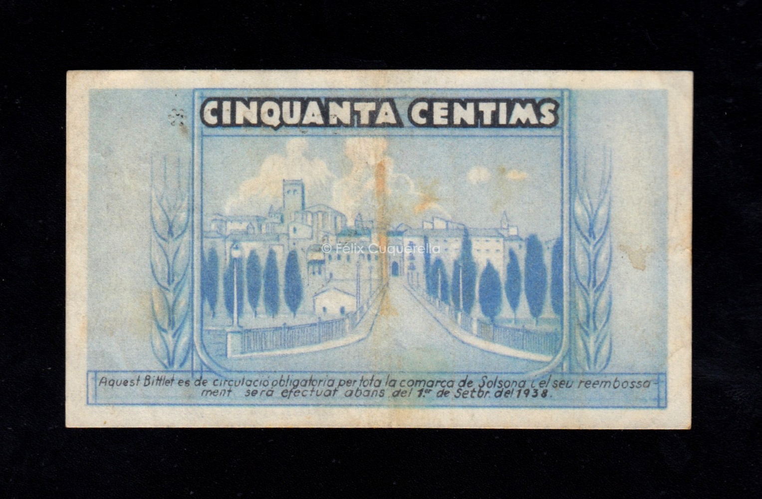 Solsona (Lérida), 50 céntimos 1937, MBC- Solsona (Lérida), 50 céntimos 1937, MBC-