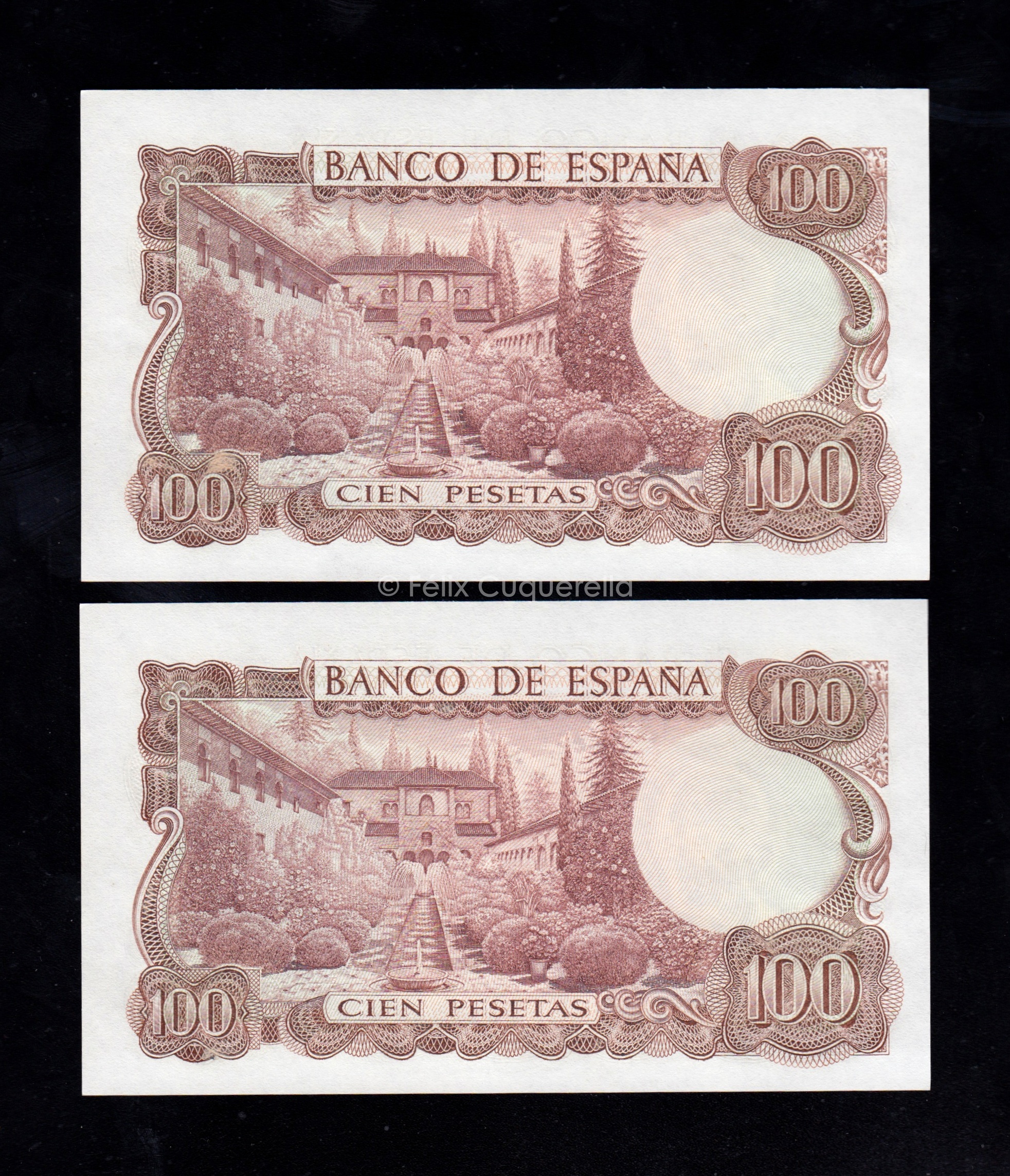 Pareja correlativa 100 Pesetas 1970, serie W, S/C- Pareja correlativa 100 Pesetas 1970, serie W, S/C-