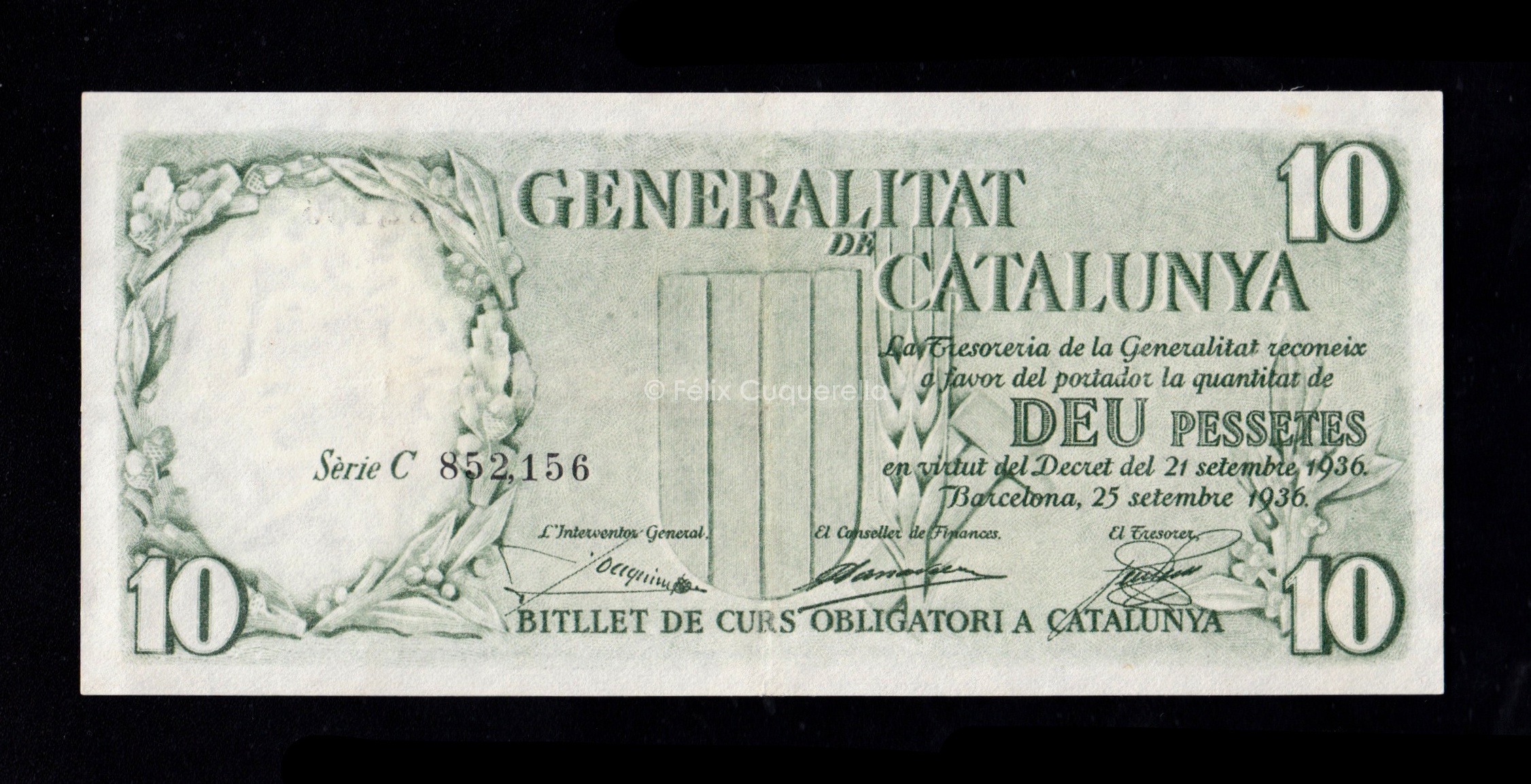 Generalidad, 10 pesetas, serie C, MBC+ Generalidad, 10 pesetas, serie C, MBC+