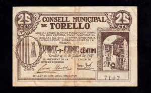 Torelló (Barcelona), 25 céntimos 1937, MBC-