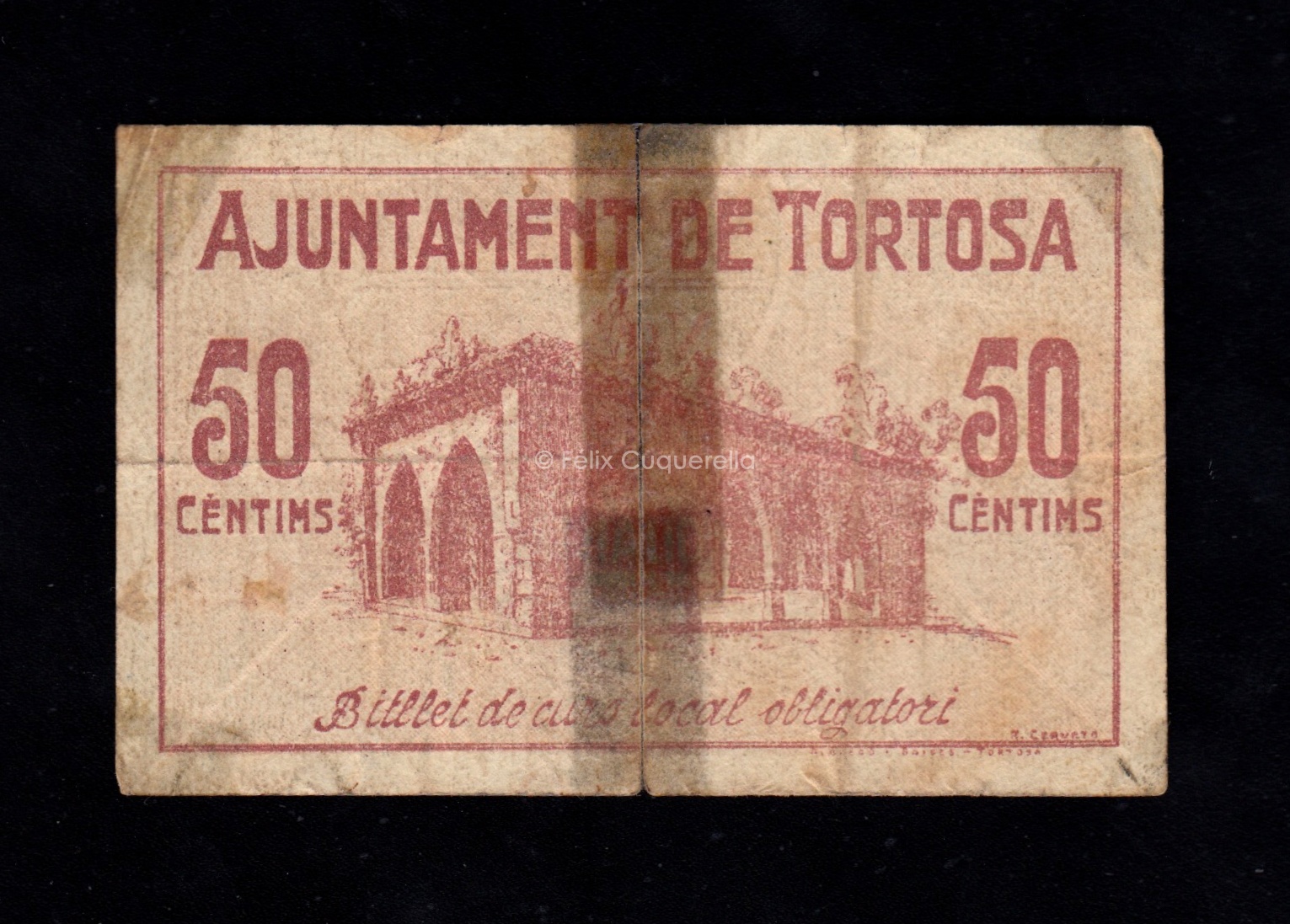 Tortosa (Tarragona), 50 céntimos 1937, B/C- Tortosa (Tarragona), 50 céntimos 1937, B/C-