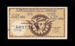 Vic (Barcelona), 25 céntimos 1937, EBC+