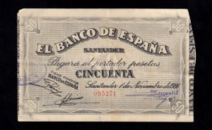 Banco de Santander 1936, 50 pesetas, MBC