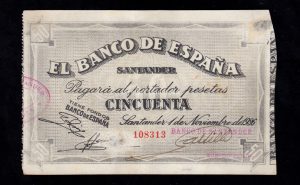 Banco de Santander 1936, 50 pesetas, EBC-
