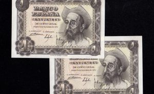 Pareja correlativa 1 Peseta 1951, serie D, S/C