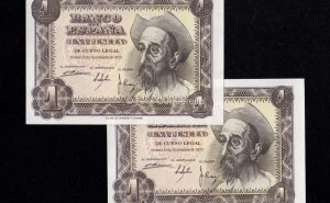 Pareja correlativa 1 Peseta 1951, serie E, S/C