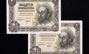 Pareja correlativa 1 Peseta 1951, serie G, S/C-