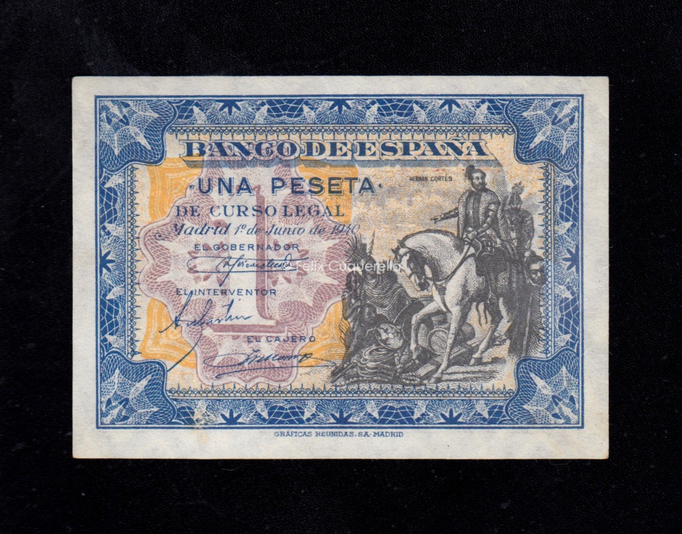 1 Peseta Junio 1940, serie A, S/C- 1 Peseta Junio 1940, serie A, S/C-