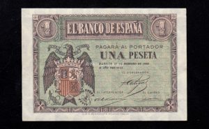 1 Peseta Febrero 1938, serie E, S/C-