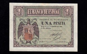 1 Peseta Febrero 1938, serie F, S/C-