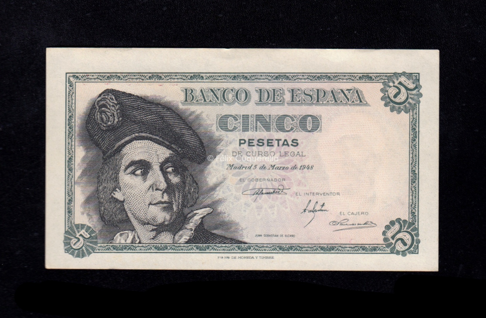 5 pesetas 1948, serie H, S/C- 5 pesetas 1948, serie H, S/C-