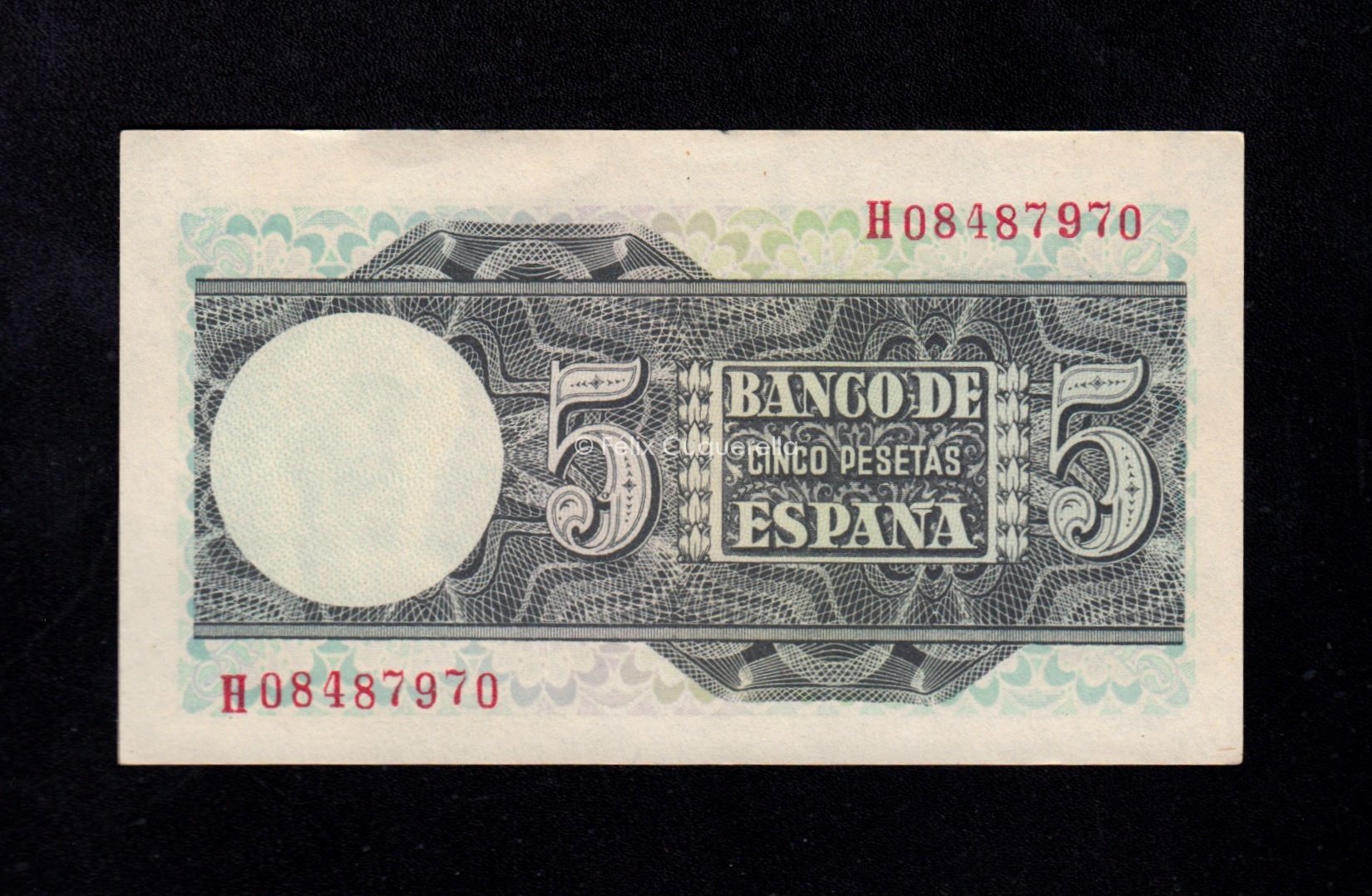 5 pesetas 1948, serie H, S/C- 5 pesetas 1948, serie H, S/C-