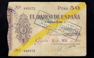 Banco de Gijón 1936, 50 pesetas, MBC-