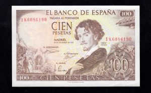 100 Pesetas 1965, serie 1K, S/C-