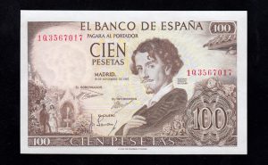 100 Pesetas 1965, serie 1Q, S/C-