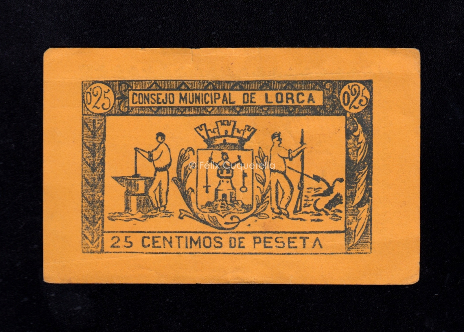 Lorca (Murcia), 25 céntimos 1937, EBC- Lorca (Murcia), 25 céntimos 1937, EBC-