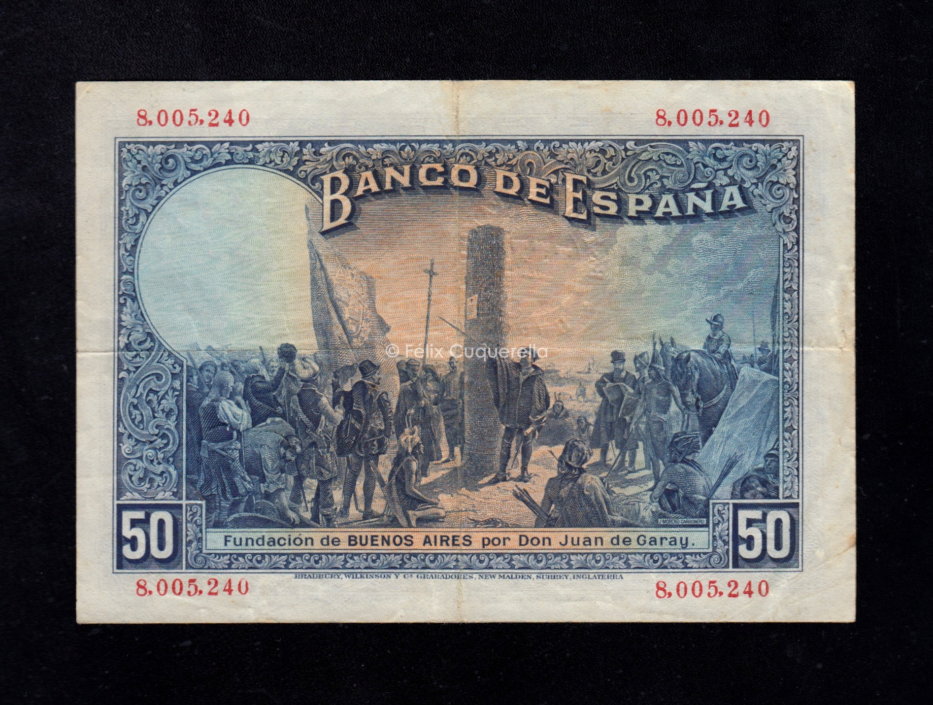 50 Pesetas 1927, sello en seco de Estado Español, MBC- 50 Pesetas 1927, sello en seco de Estado Español, MBC-