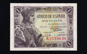 1 Peseta mayo 1943, serie N (última serie), S/C