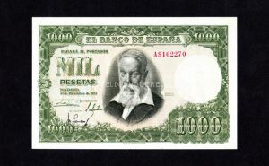 1000 pesetas 1951, serie A, S/C anverso