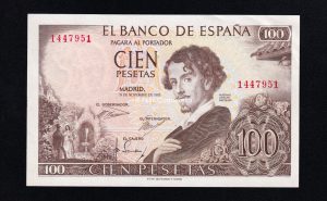 100 Pesetas 1965, sin serie, S/C-