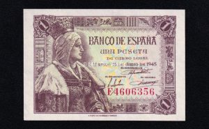 1 Peseta 1945, serie F, S/C