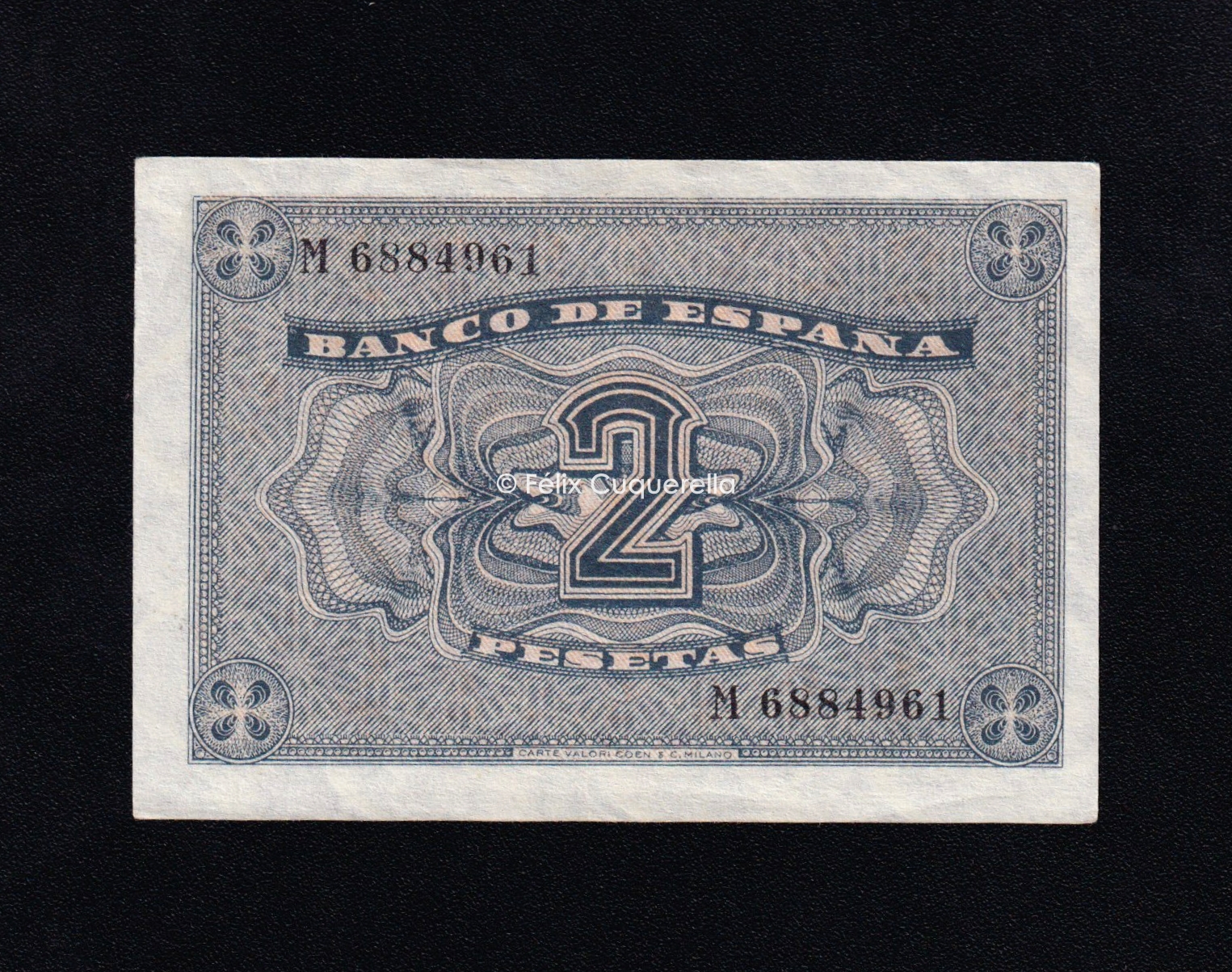 2 Pesetas abril 1938, serie M, S/C- 2 Pesetas abril 1938, serie M, S/C-