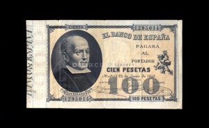 100 Pesetas 1898, MBC+ anverso
