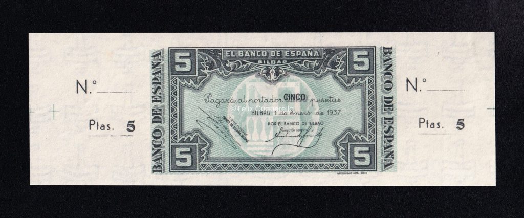 BILLET DE BANQUE ESPAGNE 500 PESETAS 1937 – BANCO URQUIJO VASCONGADO PICK S566 EUSKADI