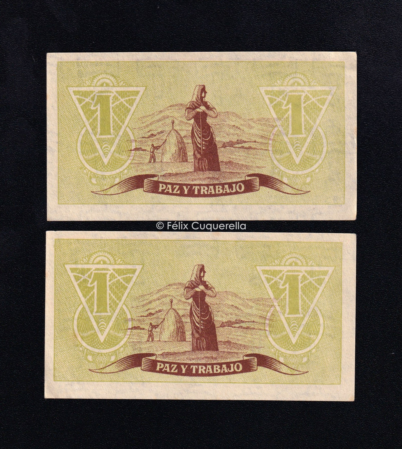 Asturias y León, pareja correlativa 1 peseta, S/C- Asturias y León, pareja correlativa 1 peseta, S/C-