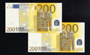 Pareja correlativa 200€ 2002, serie X (Alemania), 3ª firma Draghi, S/C