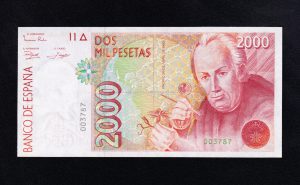 Número bajo 2000 pesetas 1992, sin serie, S/C